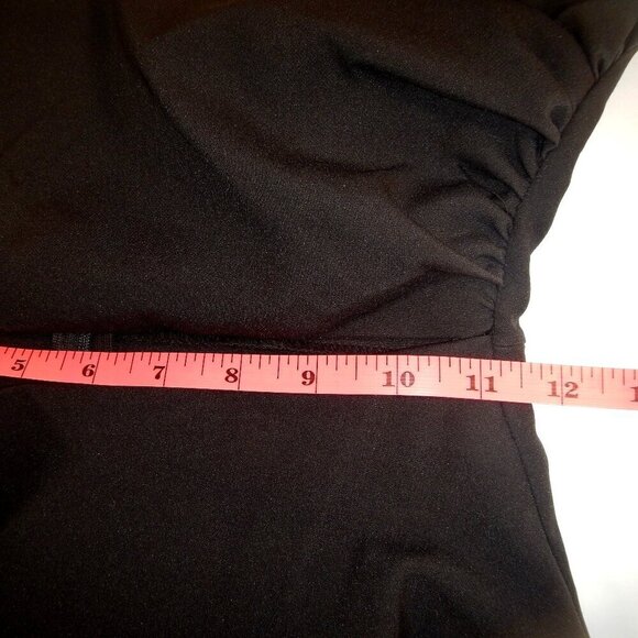 Zara Little Balck Dress Open Mid Cut Out Rhinestone String Strap Size Small - Picture 7 of 13